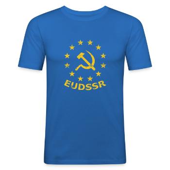 EUDSSR Europa EU Eurpäische Union Sozialismus - Männer Slim Fit T-Shirt - Königsblau - Vorne - Jaron (178cm)