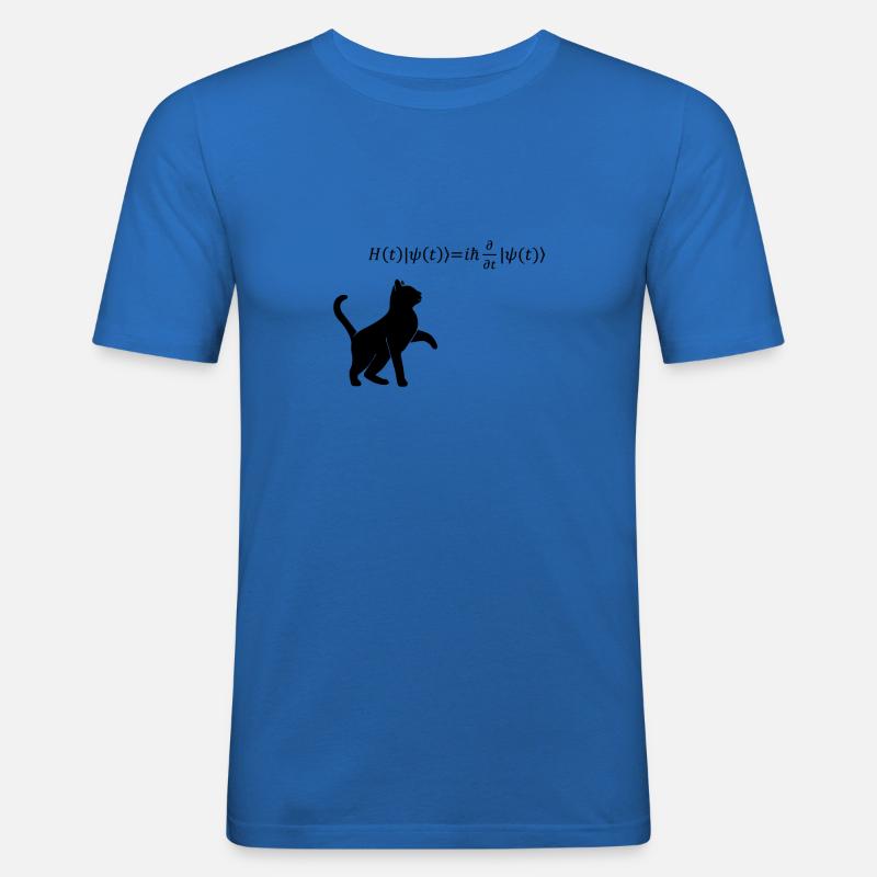 Schrödinger's Cat - Physicist Gift Physics Nerd - Men's Slim Fit T-Shirt - royal blue