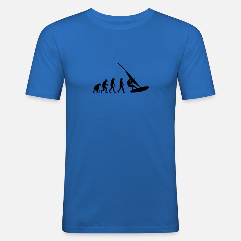 Windsurfen Windsurfer Geschenk Surfen Evolution - Männer Slim Fit T-Shirt - Königsblau