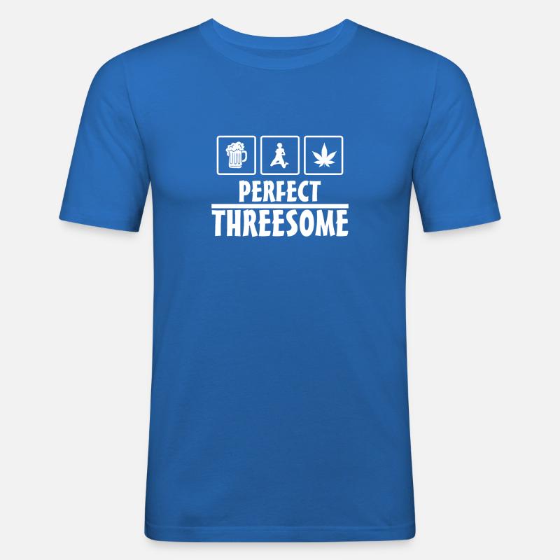 Perfekter Dreier - Männer Slim Fit T-Shirt - Königsblau