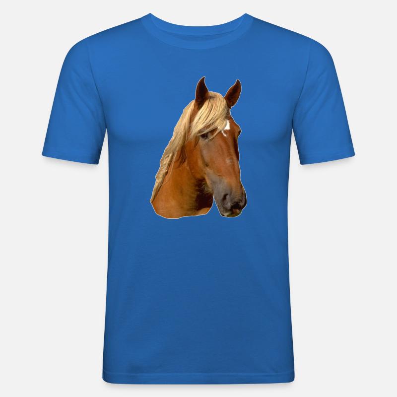 Pferd frontal - Männer Slim Fit T-Shirt - Königsblau