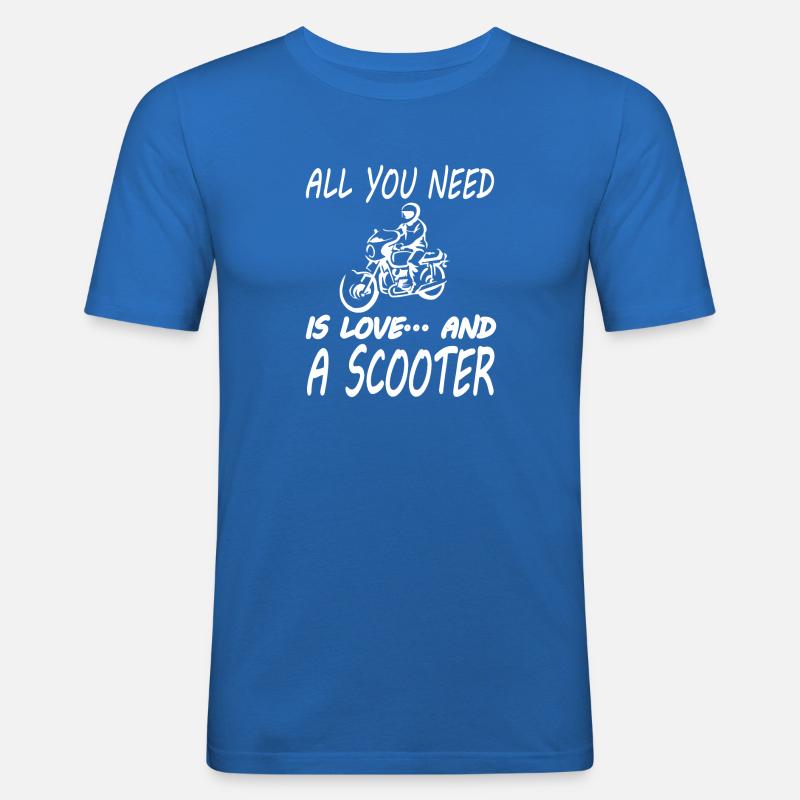 Roller fahren Rollerfahrer Stuntman Geschenkidee - Männer Slim Fit T-Shirt - Königsblau