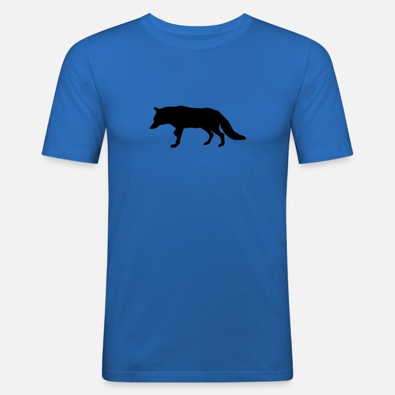 Fuchs - Fox - Männer Slim Fit T-Shirt - Königsblau