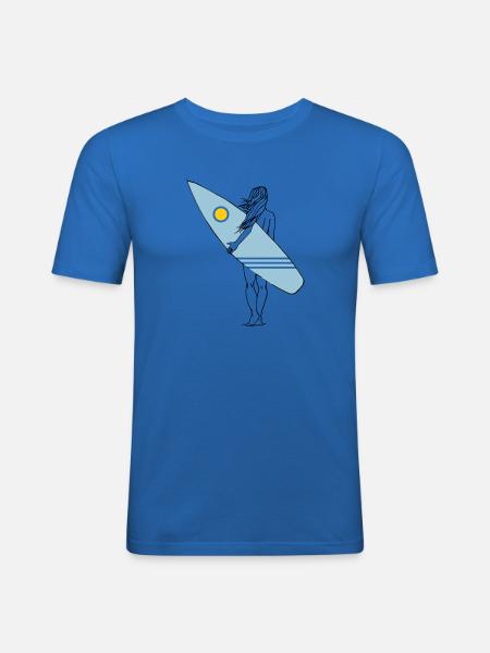 Surferin - Männer Slim Fit T-Shirt - Königsblau