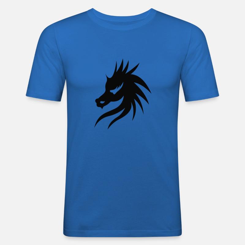 Drachen - Männer Slim Fit T-Shirt - Königsblau