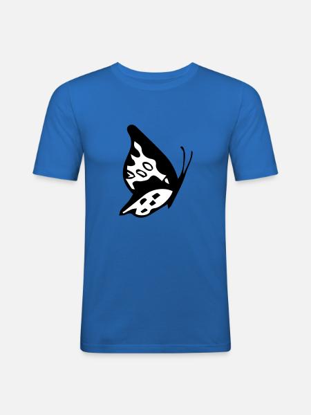 schmetterling - Männer Slim Fit T-Shirt - Königsblau