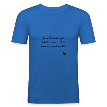 Les Tontons Flingueurs ! Réplique culte - Humour - T-shirt près du corps Homme - bleu roi - Devant - Jaron (178cm)