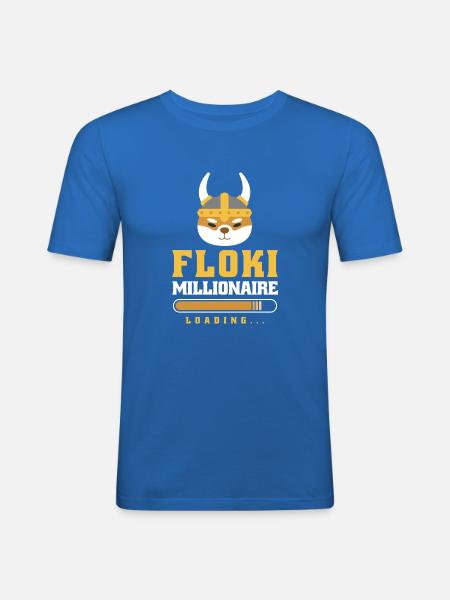 Crypto Floki Millionaire Loading Design - Männer Slim Fit T-Shirt - Königsblau
