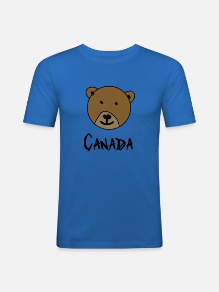 canada bear - Men's Slim Fit T-Shirt - royal blue