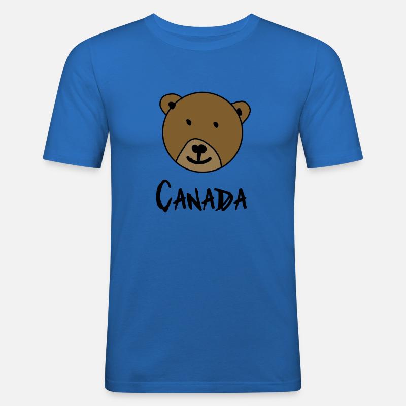 canada bear - Männer Slim Fit T-Shirt - Königsblau