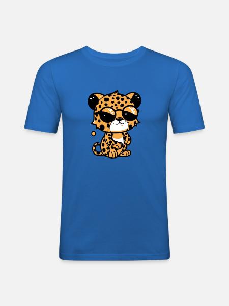 Zoolto the Leopard - Men's Slim Fit T-Shirt - royal blue
