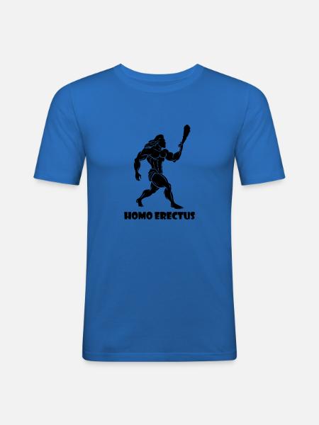 Prähistorischer Homo - Männer Slim Fit T-Shirt - Königsblau