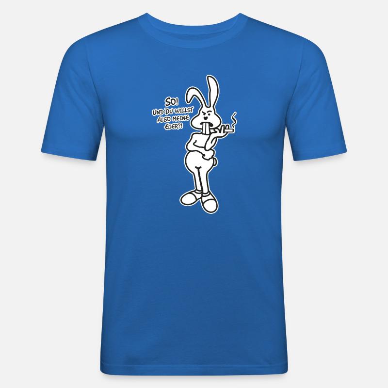 Osterhase Spruch - Männer Slim Fit T-Shirt - Königsblau