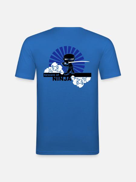 Ninja - Männer Slim Fit T-Shirt - Königsblau