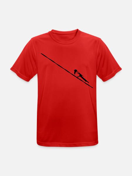 Magpie on power line - Men's Breathable T-Shirt - red