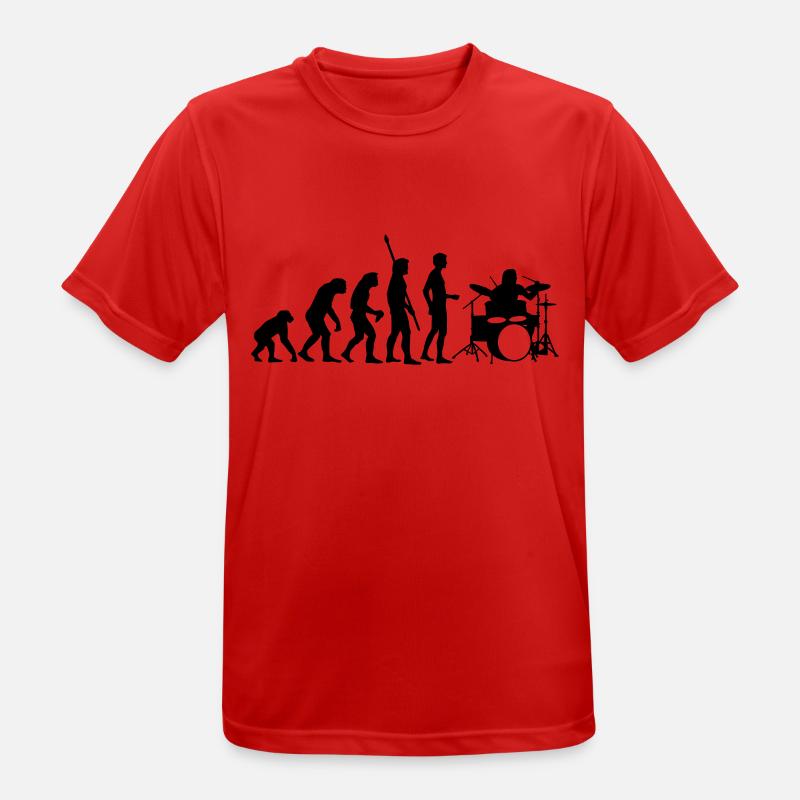 evolution_drummer_b_1c - Men's Breathable T-Shirt - red