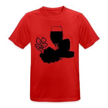 vin de raisins de fromage - T-shirt respirant Homme - rouge - Devant - AI Model Male 185 dark (185cm)