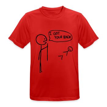 igotyourback - Männer T-Shirt atmungsaktiv - Rot - Vorne - AI Model Male 185 dark (185cm)