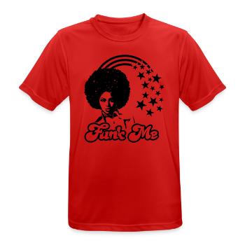 FUNK ME - Men's Breathable T-Shirt - red - Front - AI Model Male 185 dark (185cm)