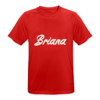 Briana Naming Name Tag Name Day - Men's Breathable T-Shirt - red - Front - AI Model Male 185 dark (185cm)