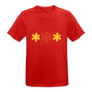 flower - Men's Breathable T-Shirt - red - Front - AI Model Male 185 dark (185cm)