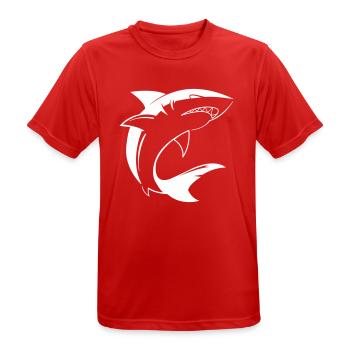 Hai Shark - Männer T-Shirt atmungsaktiv - Rot - Vorne - AI Model Male 185 dark (185cm)