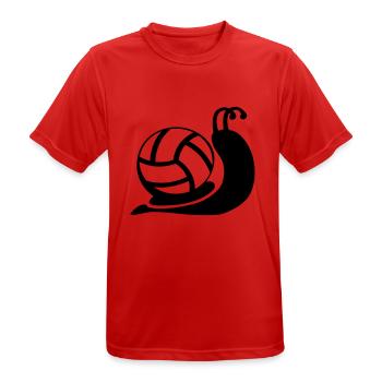 Volleyball Schnecke - Männer T-Shirt atmungsaktiv - Rot - Vorne - AI Model Male 185 dark (185cm)