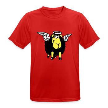 Schaf Engel Flügel Himmel Heiligenschein Heilig - Männer T-Shirt atmungsaktiv - Rot - Vorne - AI Model Male 185 dark (185cm)