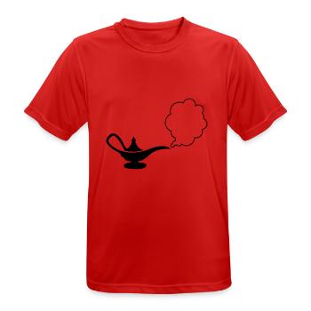 wunderlampe_01 - Männer T-Shirt atmungsaktiv - Rot - Vorne - AI Model Male 185 dark (185cm)