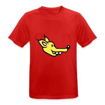 Dog Face Small Happy Puppy Pet - Men's Breathable T-Shirt - red - Front - AI Model Male 185 dark (185cm)