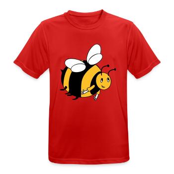 Hummel mit deinen Farben - Männer T-Shirt atmungsaktiv - Rot - Vorne - AI Model Male 185 dark (185cm)