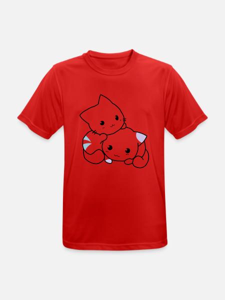 Cats cute - Men's Breathable T-Shirt - red