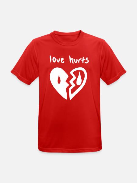 Liebe tut weh. Herzschmerz und Partnerschaft - Männer T-Shirt atmungsaktiv - Rot