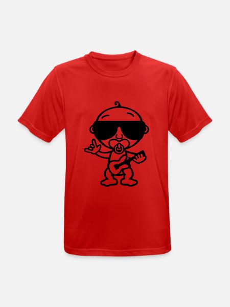 Cool Rock Baby (SW) - Männer T-Shirt atmungsaktiv - Rot
