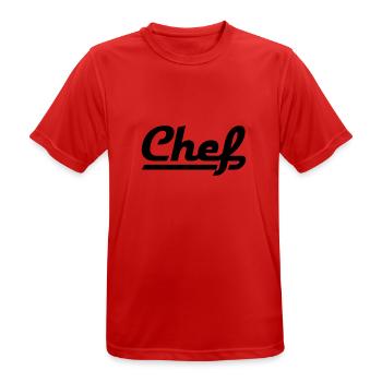 Chef - Männer T-Shirt atmungsaktiv - Rot - Vorne - AI Model Male 185 dark (185cm)