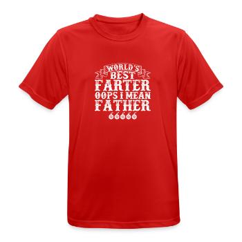 Le plus grand farter du monde - T-shirt respirant Homme - rouge - Devant - AI Model Male 185 dark (185cm)