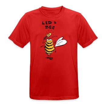 conduit l'abeille - T-shirt respirant Homme - rouge - Devant - AI Model Male 185 dark (185cm)