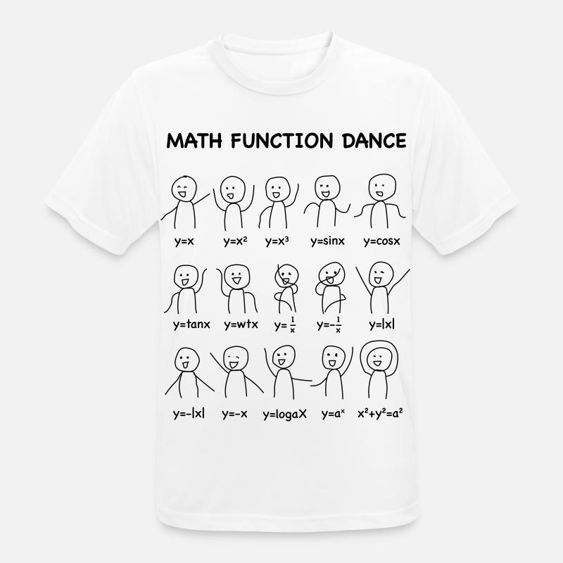 The 'Math Function Dance' (Nerd Shirt) - Men's Breathable T-Shirt - white