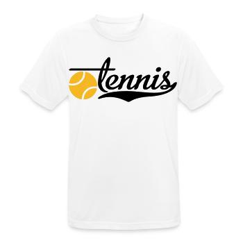 tennis - Men's Breathable T-Shirt - white - Front - AI Model Male 185 dark (185cm)