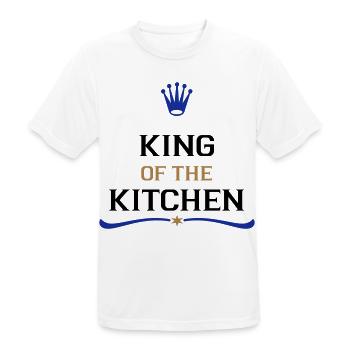kochen - Männer T-Shirt atmungsaktiv - Weiß - Vorne - AI Model Male 185 dark (185cm)