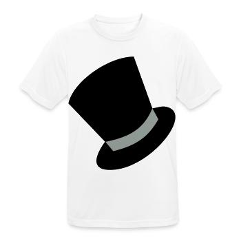 zylinder - Männer T-Shirt atmungsaktiv - Weiß - Vorne - AI Model Male 185 dark (185cm)