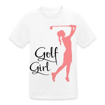 golf frauen - Männer T-Shirt atmungsaktiv - Weiß - Vorne - AI Model Male 185 dark (185cm)