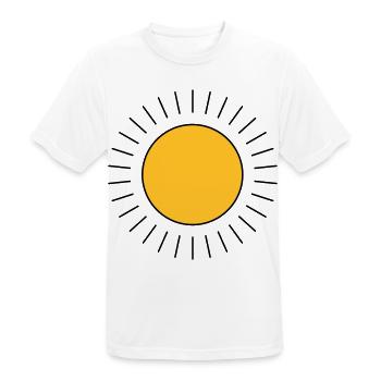 Sonne - Männer T-Shirt atmungsaktiv - Weiß - Vorne - AI Model Male 185 dark (185cm)