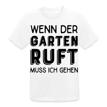 Hobbygärtner - Männer T-Shirt atmungsaktiv - Weiß - Vorne - AI Model Male 185 dark (185cm)