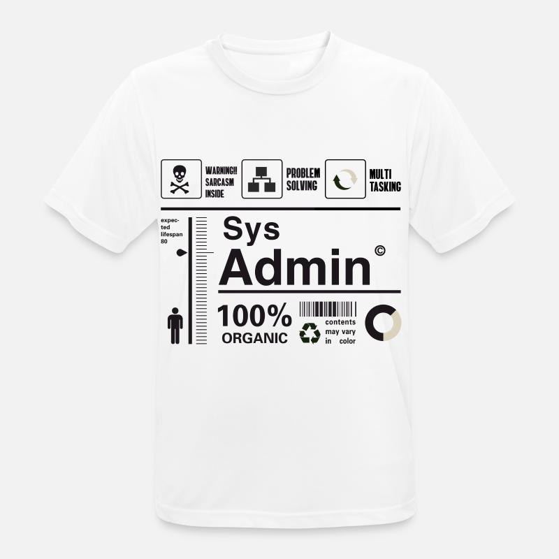 administrateur système ordinateur nerd pc kit programmeur humour lo - T-shirt respirant Homme - blanc