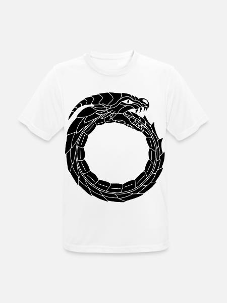 Devouring Black Dragon - Men's Breathable T-Shirt - white