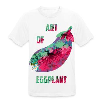 Kunst der Auberginen - Männer T-Shirt atmungsaktiv - Weiß - Vorne - AI Model Male 185 dark (185cm)