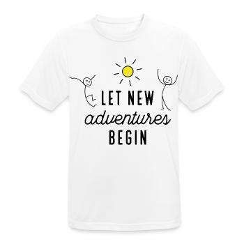 Adventure or new beginning - Men's Breathable T-Shirt - white - Front - AI Model Male 185 dark (185cm)