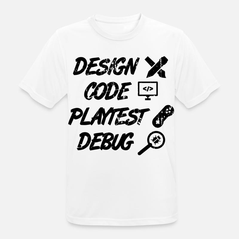 Design Code Playtest Debug - Men's Breathable T-Shirt - white