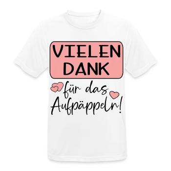 GUTE BESSERUNG - AUFPÄPPELN - Männer T-Shirt atmungsaktiv - Weiß - Vorne - AI Model Male 185 dark (185cm)